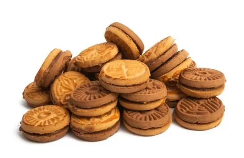 Double cookie isolated Stock Photos