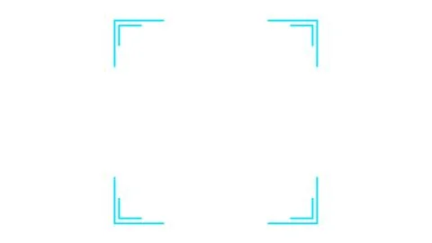 Double Corner Selection Frame Overlay, Minimal UI Interface Border Element Stock Illustration
