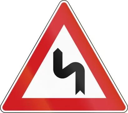 Double Curve First To Left In The Czech Republic Stock Illustration