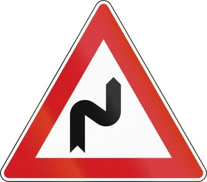 Double Curve First To Right In The Czech Republic Stock Illustration