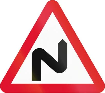 Double Curve First To Right In Hong Kong Illustrazione stock