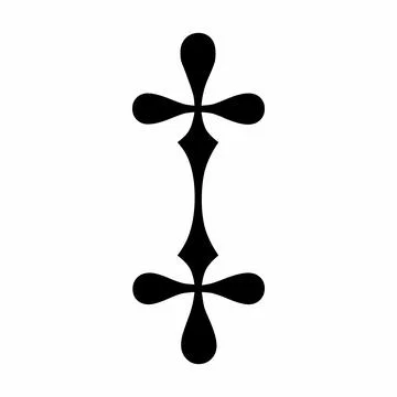 Double Dagger sign icon Stock Illustration