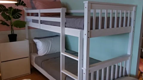 Double Deck Bed Stock Footage 149406235