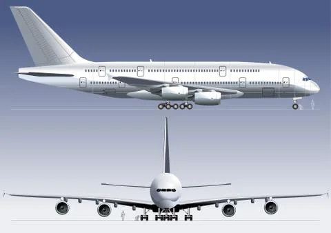 Double-deck Lagest Jetliner Stock Illustration