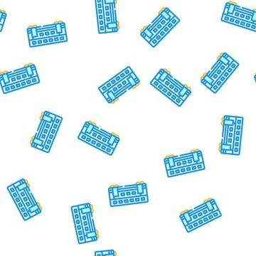 Double-deck wagon vector seamless pattern 스톡 일러스트