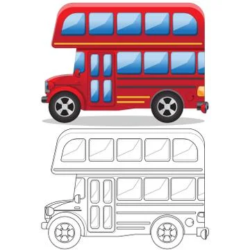 Double decker bus. Stock Illustration