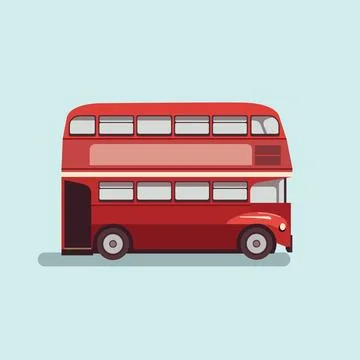 Double-decker bus in London. Stock Illustration
