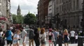 Double Decker Bus Passing Famous Trafalgar Square London UK Big Ben Clock Tower HD Footage