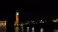 Double Decker Bus Passing Famous Westminster Bridge London England Night Lights HD Footage