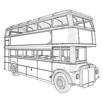Double Decker Bus Vector. Illustrazione stock