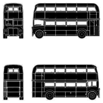 Double Decker Bus Vector. Stockillustratie
