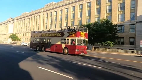 Double Decker Bus Washington DC Stock-Footage 157452963