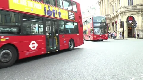 Double Decker Buses London 스톡 동영상 79236085