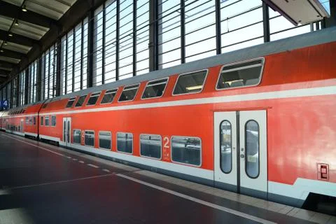 Double-decker train Stock Photos