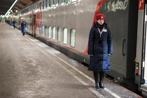Double-decker train Stock Photos