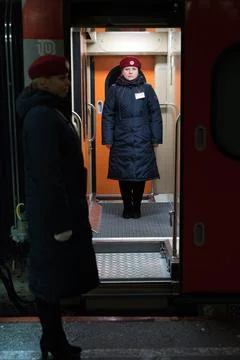 Double-decker train Stock Photos