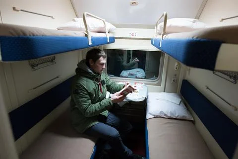 Double-decker train Stock Photos