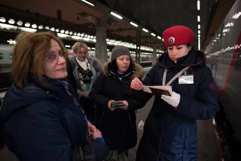 Double-decker train Stock Photos