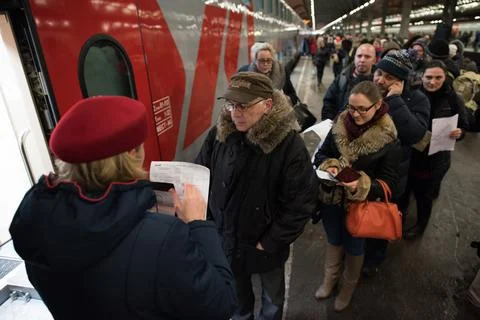 Double-decker train Stock Photos