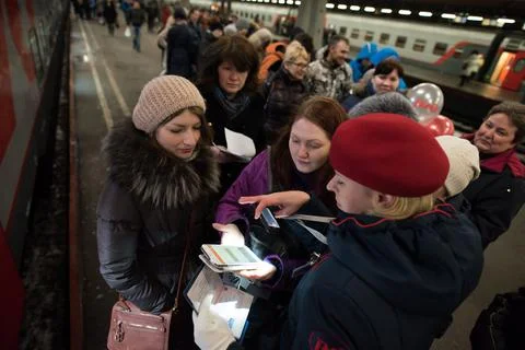 Double-decker train Stock Photos