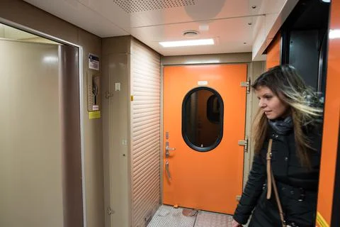 Double-decker train Stock Photos