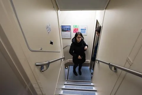 Double-decker train Stock Photos