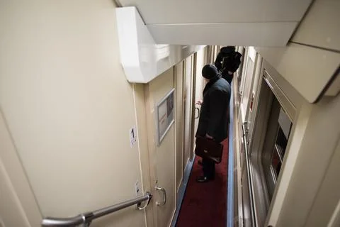 Double-decker train Stock Photos