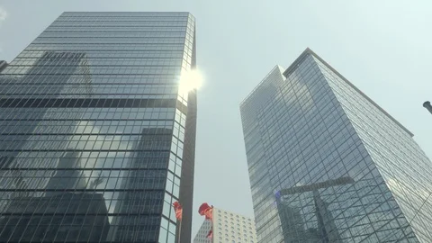 Double decker tram approach the stop in Hong Kong Stock Footage 127507250