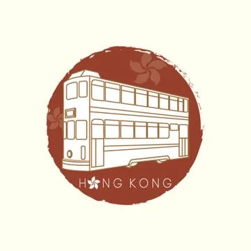 Double Decker Tram Stock-Illustration