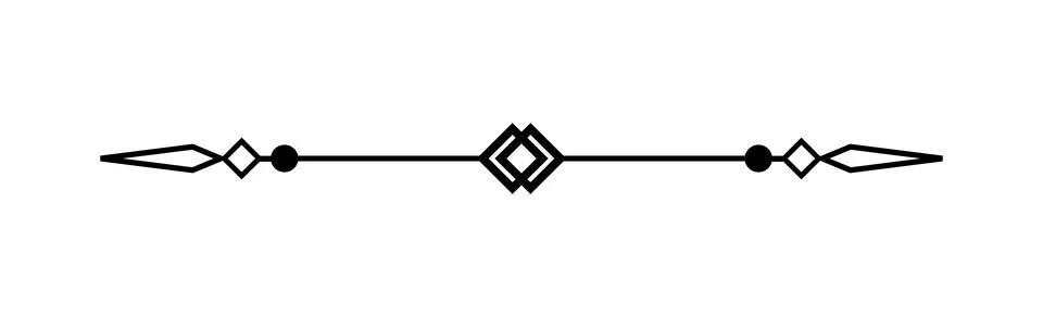 Double diamond line divider, Interlocking geometric page separator, Intricate イラスト素材