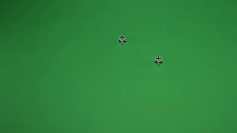 Double Dice Rolling 10 on Green screen Chroma key pt6 of 9 Stock Footage 240240054