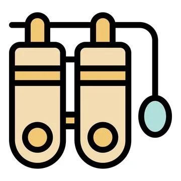 Double diving oxygen tank with pressure gauge showing air pressure Stock Illustration
