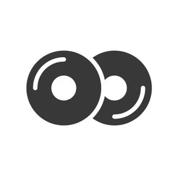 Double donut solid icon, bakery Christmas set Stock Illustration