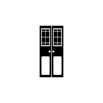 Double door icon. Element of door elements illustration. Premium quality graphic Stockillustratie