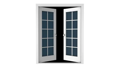 Double Door Open Stock Footage 122797477