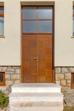 Double Doors Transom Window Foto stock