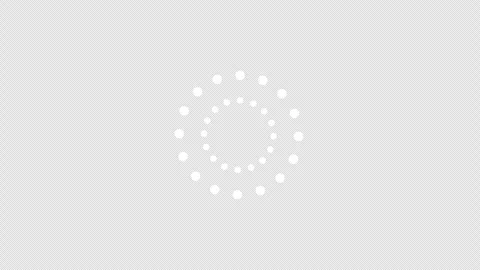 Double Dotted Ring Click Effect Animation on Transparent Background with Alpha Vídeo Stock 340181902