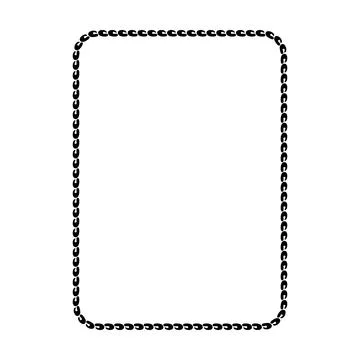 Double Dotted Rounded Square Border Frame Decorative Vector Illustration Stock Illustration