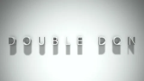 Double DQN 3D title animation with shadows on a white background Stock Footage 296701520