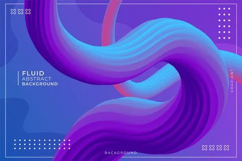 Double Dynamic Wavy Fluid Gradient Abstract Texture Liquid Background Pink, B Stock Illustration