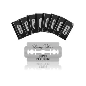 Double Edge Razor Blade, boxes ,Stainless Steel vector illustration Stock Illustration