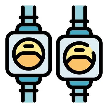 Double electric socket connecting electrical appliances providing power suppl Stock Illustration
