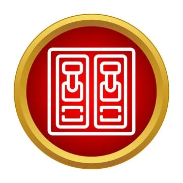 Double electric switch flat icon for home Ilustración de archivo
