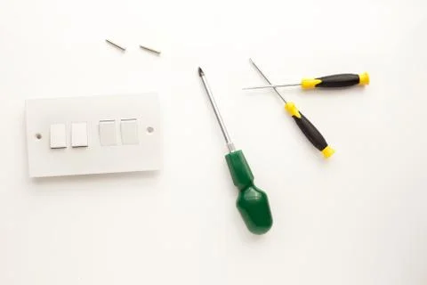 DOUBLE ELECTRICAL OUTLET Stock Photos