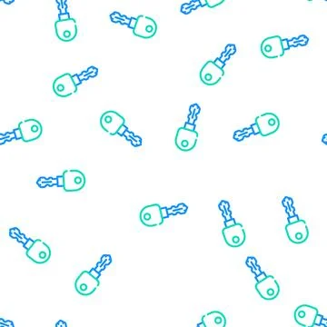 Double ended key vector seamless pattern Stock Illustration