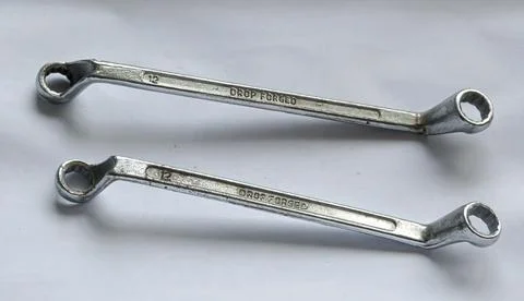 Double Ended Ring Spanner in an Isolated Background 1 Stock Photos