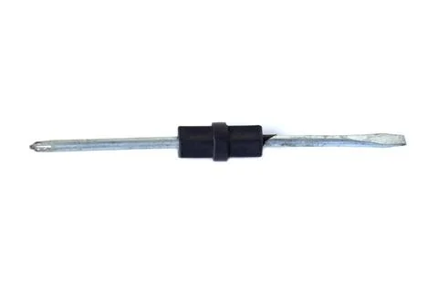 Double-ended screwdriver with Phillips and flathead tips, compact and versatile  Stock Photos