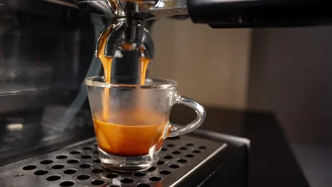 Double espresso coffee Stock Footage 145880259