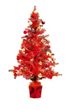 Double exposition: Christmas tree and background of red roses Stock Photos