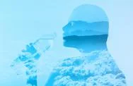 Double Exposure Of A Beautiful Woman With A Bottle Of Water Stock Photos